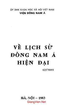Về lịch sử Đông Nam Á hiện đại