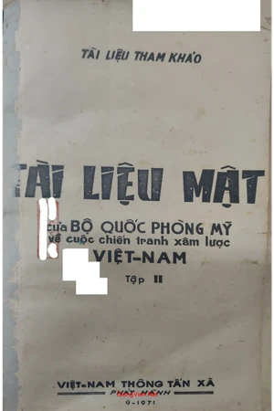 Tài liệu mật của Bộ Quốc Phòng  Mỹ về cuộc chiến tranh xâm lược Việt Nam tập 2
