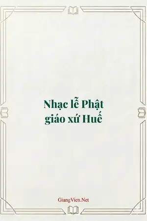 Nhạc lễ Phật giáo xứ Huế