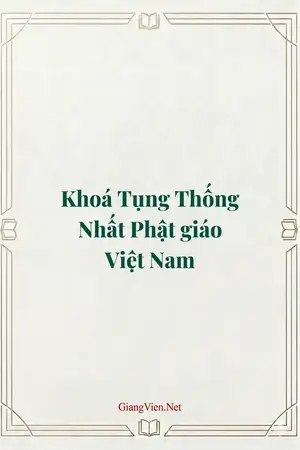Khoá Tụng Thống Nhất Phật giáo Việt Nam