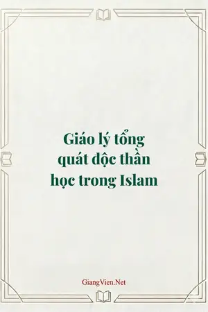 Giáo lý tổng quát độc thần học trong Islam