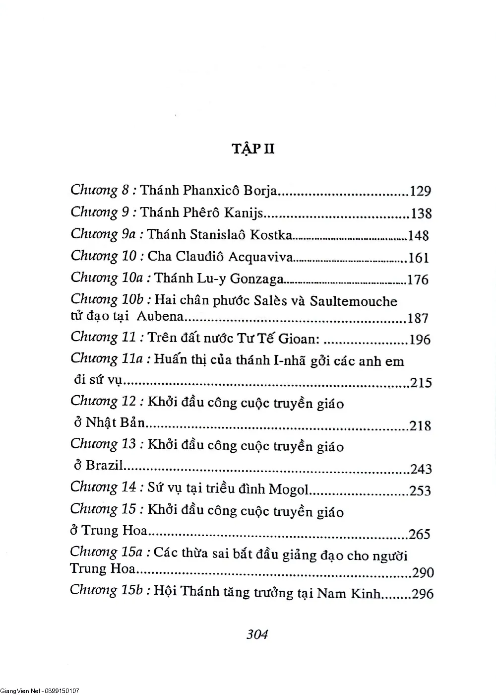 Mục lục chi tiết trang 1 sách Đôi nét lịch sử Dòng Tên - thời kỳ khai sinh và phát triển
