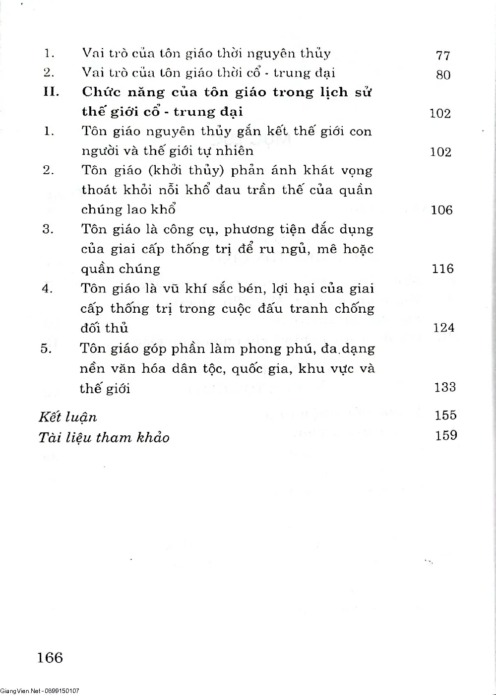 Mục lục chi tiết trang 2 sách Nguồn gốc, vai trò, chức năng của tôn giáo trong lịch sử thế giới cổ - trung đại
