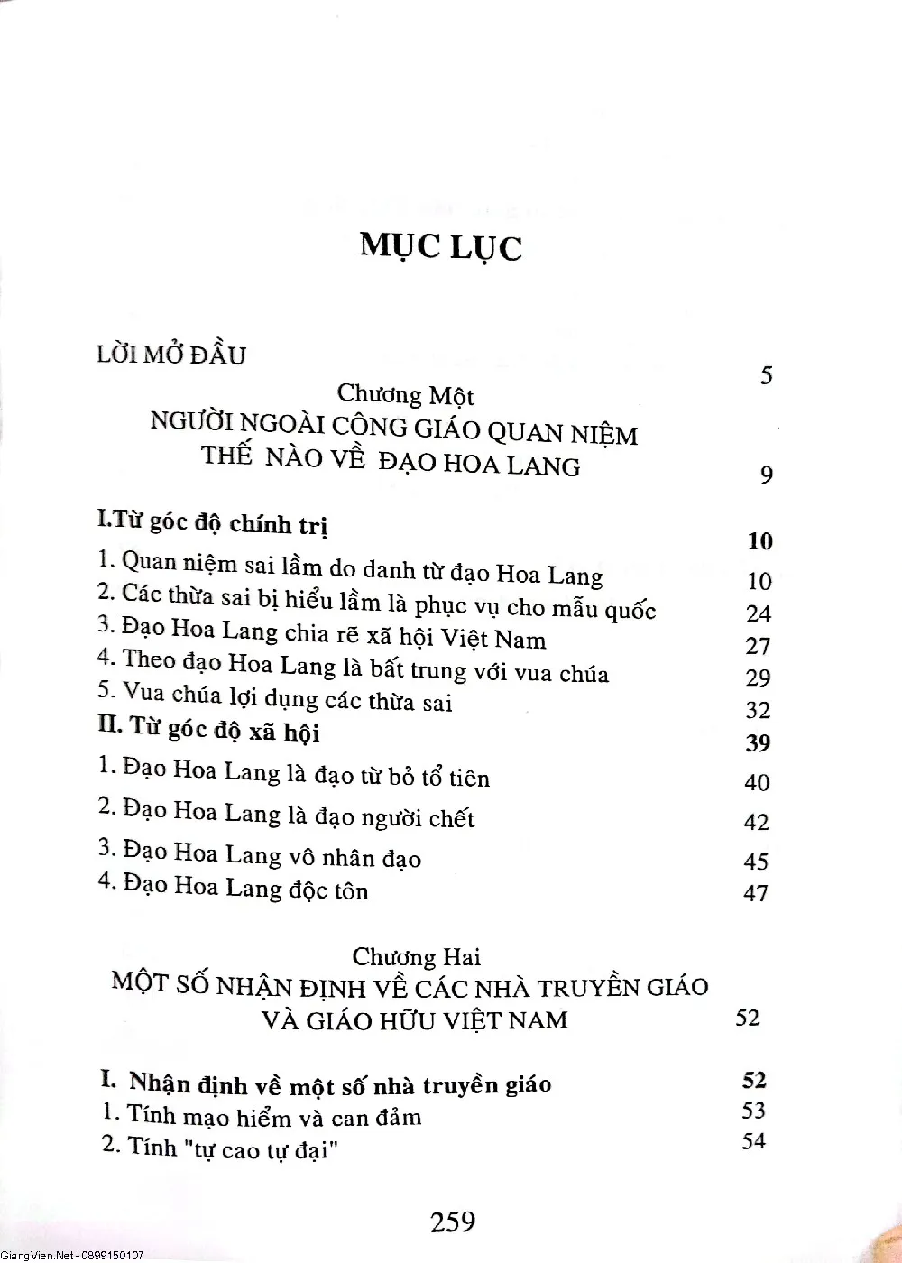 Mục lục chi tiết trang 1 sách Hòa mình vào xã hội Việt Nam