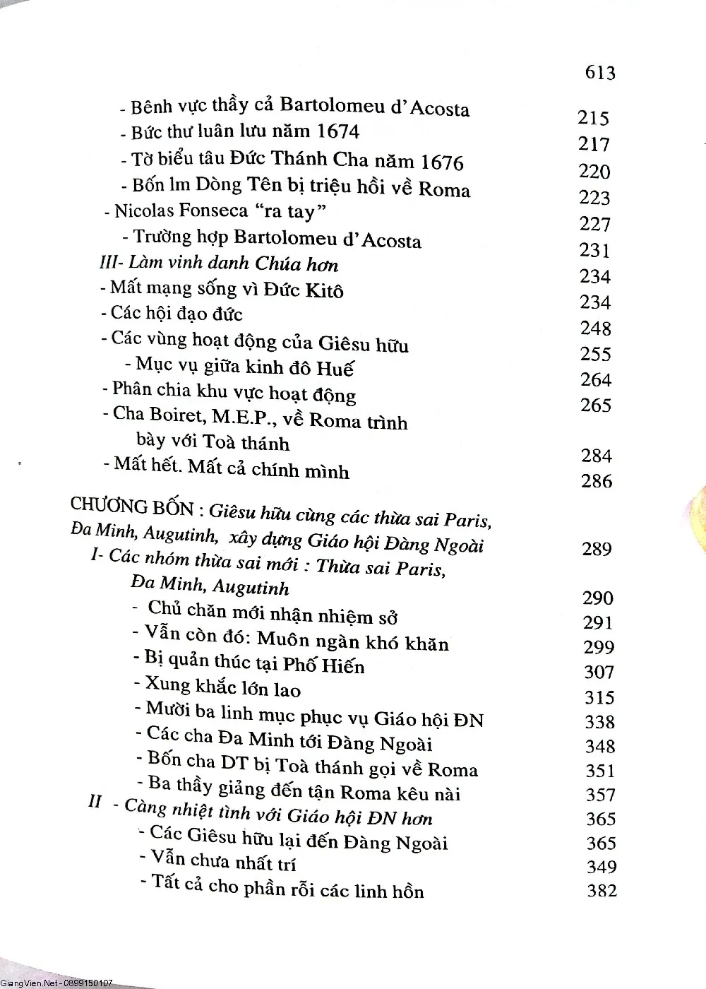 Mục lục chi tiết trang 3 sách Dòng Tên trong xã hội Đại Việt 1615 - 1773