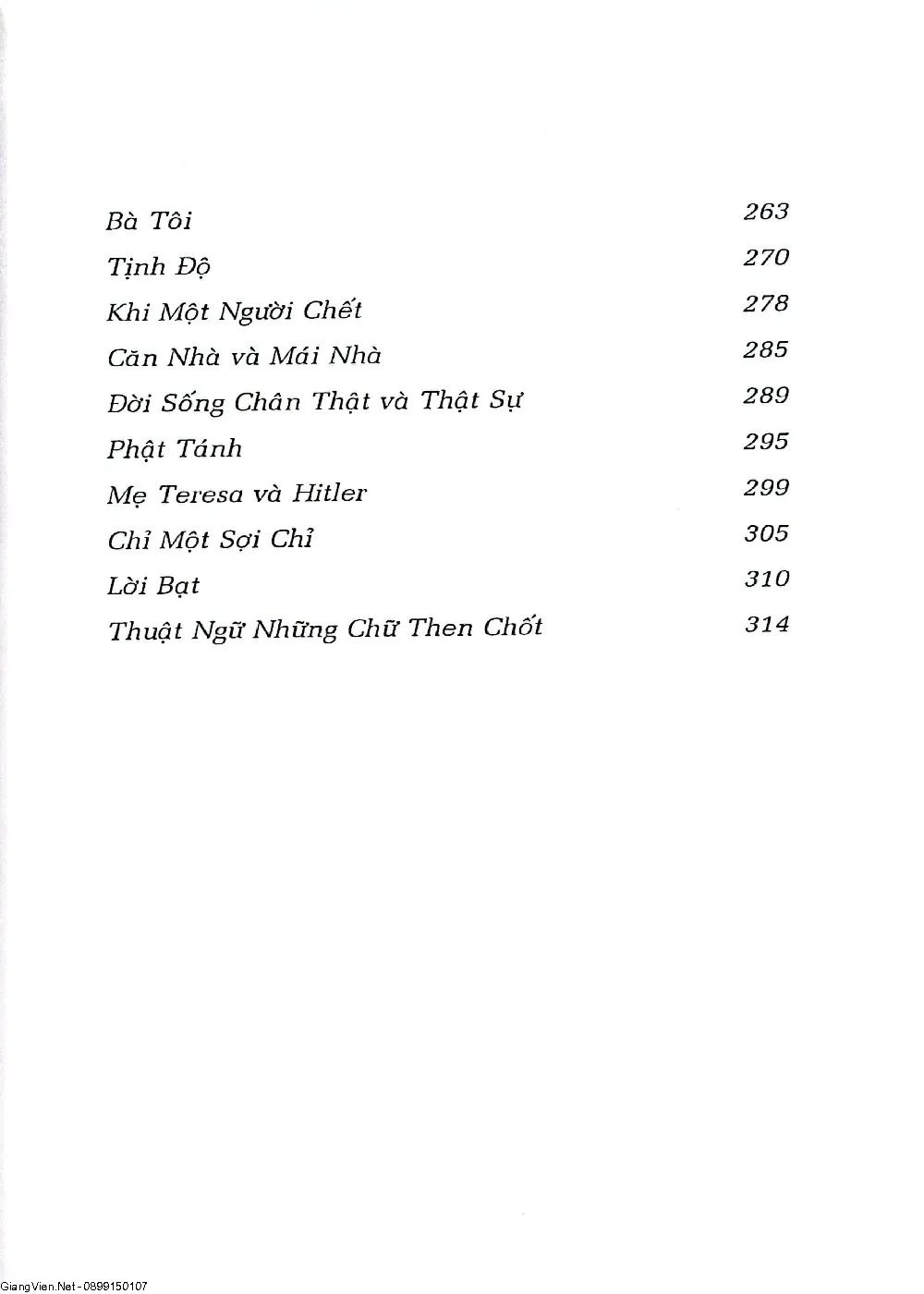 Mục lục chi tiết trang 3 sách Sông lửa, sông nước