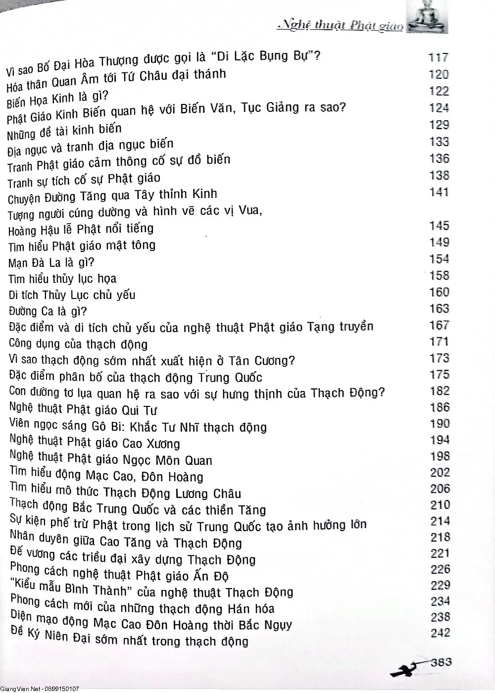 Mục lục chi tiết trang 2 sách Tủ bách khoa Phật giáo - Nghệ thuật Phật giáo