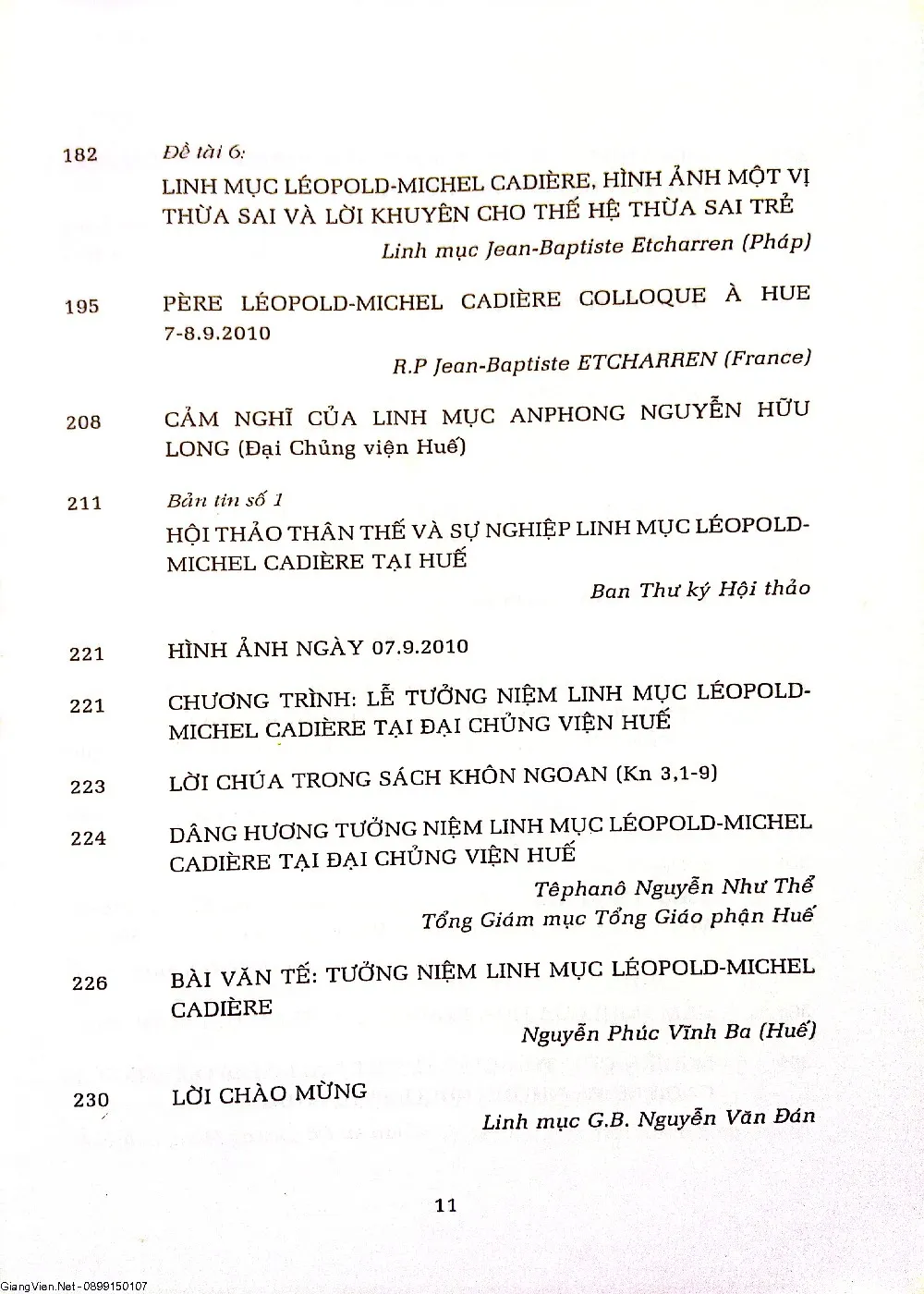 Mục lục chi tiết trang 3 sách Thân thế và sự nghiệp của Leopold - Michel Cadiere