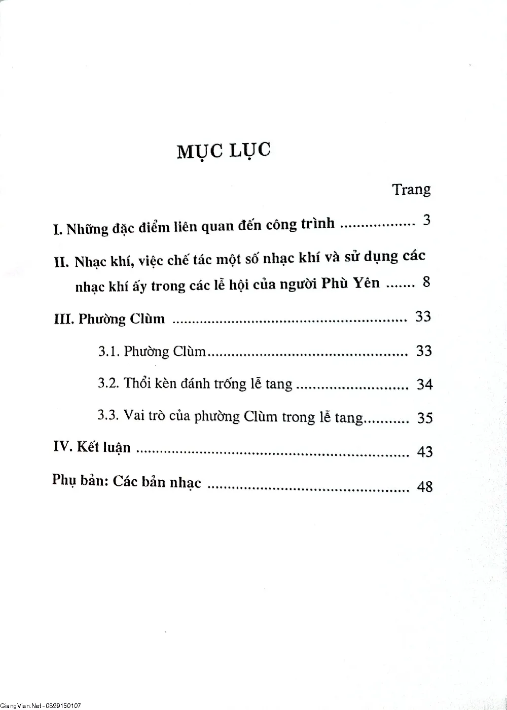 Mục lục chi tiết trang 1 sách Mật tông trong đời sống văn hóa tinh thần của người Việt