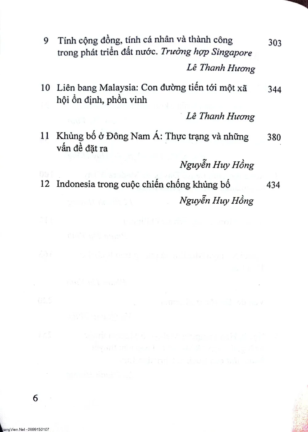 Mục lục chi tiết trang 2 sách Một số vấn đề về xung đột sắc tộc và tôn giáo ở Đông Nam Á