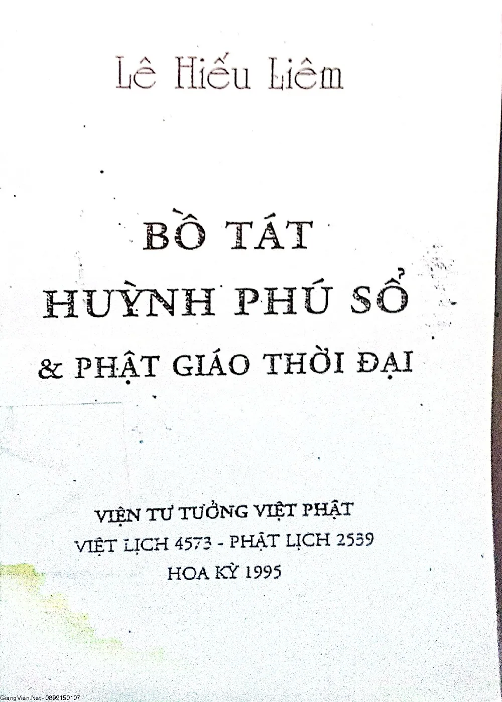Ảnh bìa của Sách Bồ tát Huỳnh Phú Sổ và Phật giáo thời đại