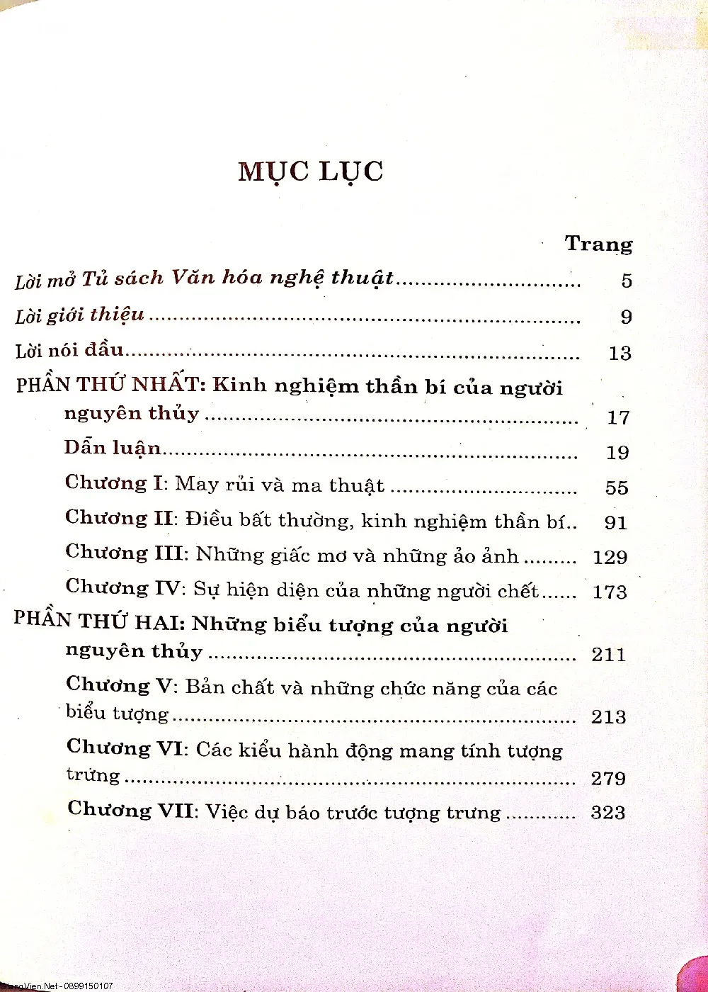 Mục lục chi tiết trang 1 sách Người Chăm xưa và nay
