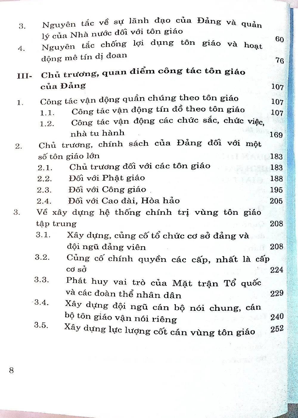 Mục lục chi tiết trang 2 sách Các tôn giáo và tín ngưỡng ở Mỹ