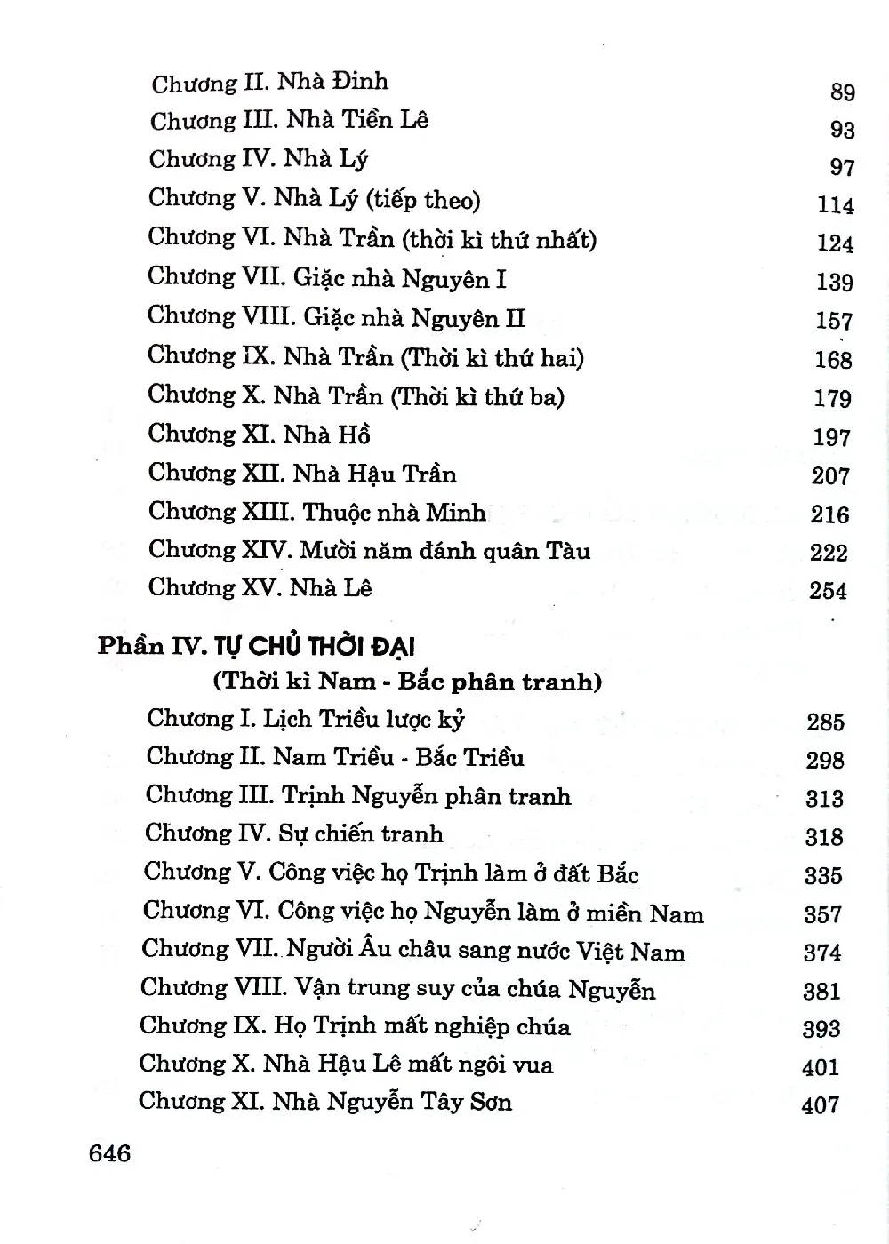 Mục lục chi tiết trang 2 sách Việt Nam sử lược