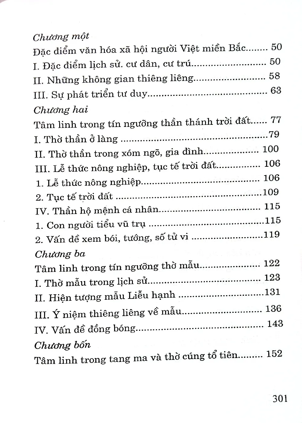 Mục lục chi tiết trang 2 sách Văn hóa tâm linh