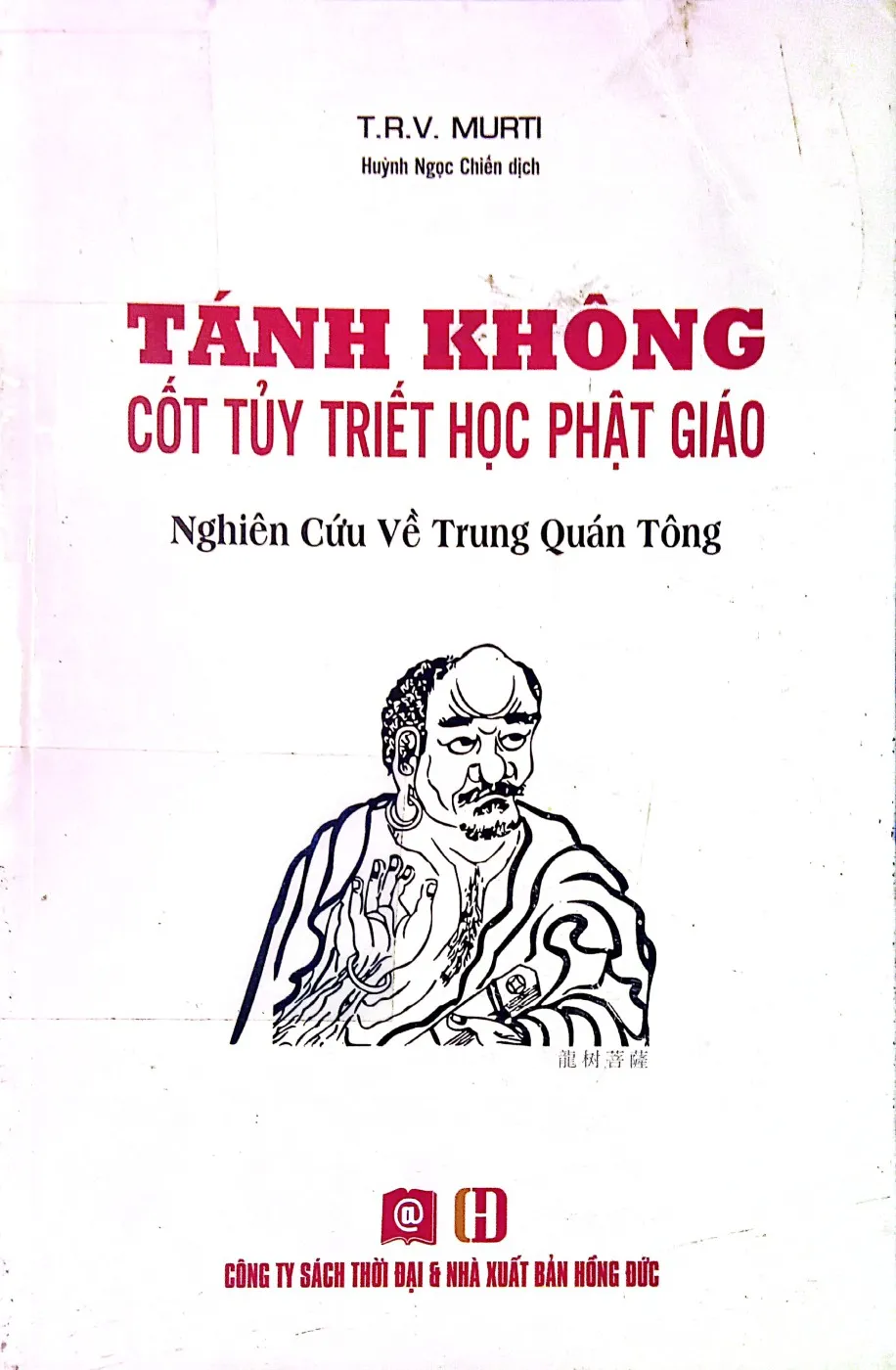 Trang bìa chính thức sách Tánh không cốt tủy triết học phật giáo nghiên cứu về Trung Quán Tông