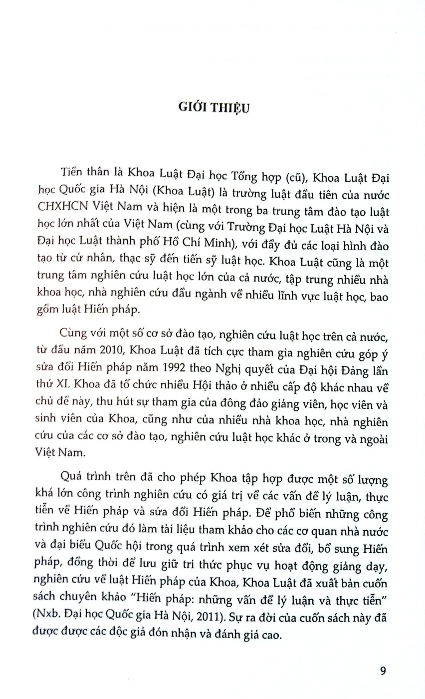 Nội dung mục lục và hình ảnh sách Sửa đổi, bổ sung Hiến pháp 1992 những vấn đề lý luận và thực tiễn. Tập II Quyền con người, quyền công dân, chế độ kinh tế, bảo hiến và một số vấn đề khác - Trang 5