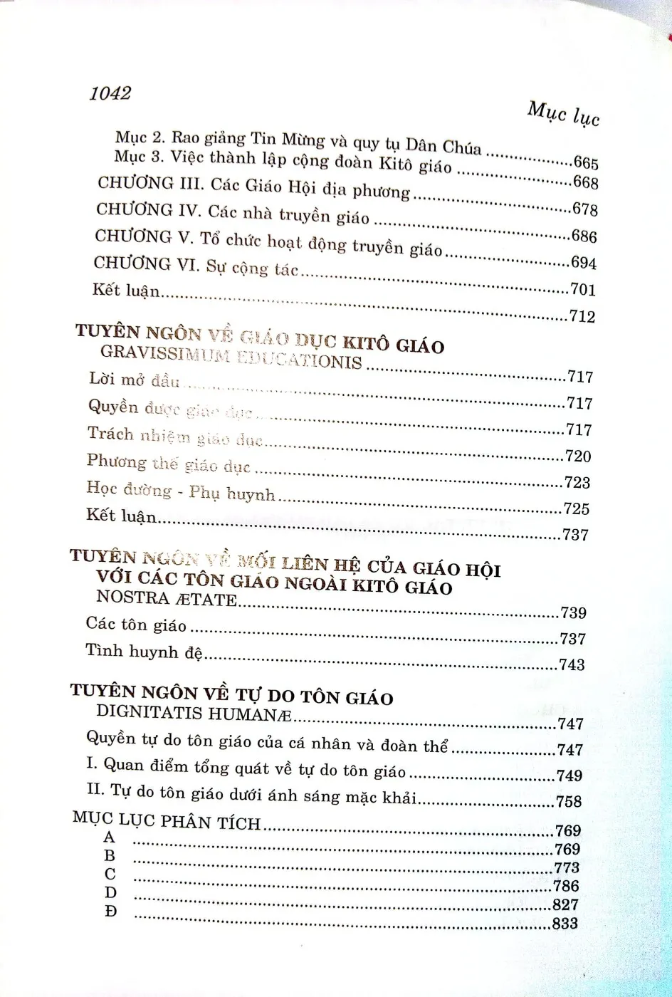 Nội dung mục lục và hình ảnh sách Công đồng Vaticano II - Trang 6