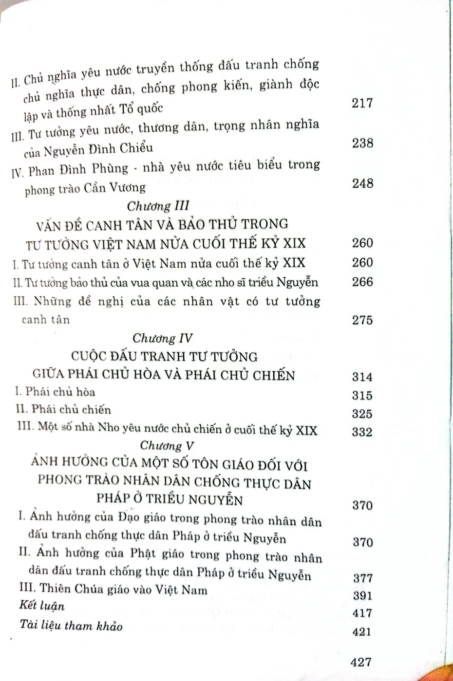 Mục lục chi tiết trang 3 sách Lịch sử tư tưởng chính trị xã hội Việt Nam thời kỳ Lê Nguyễn