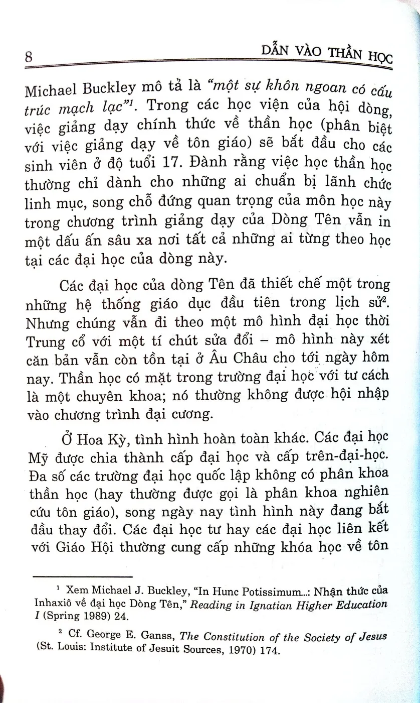 Mục lục chi tiết trang 3 sách Dẫn vào thần học