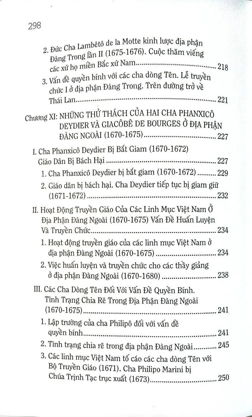 Nội dung mục lục và hình ảnh sách Lịch sử truyền giáo ở Việt Nam quyển II, Các thừa sai dòng Tên - Trang 7