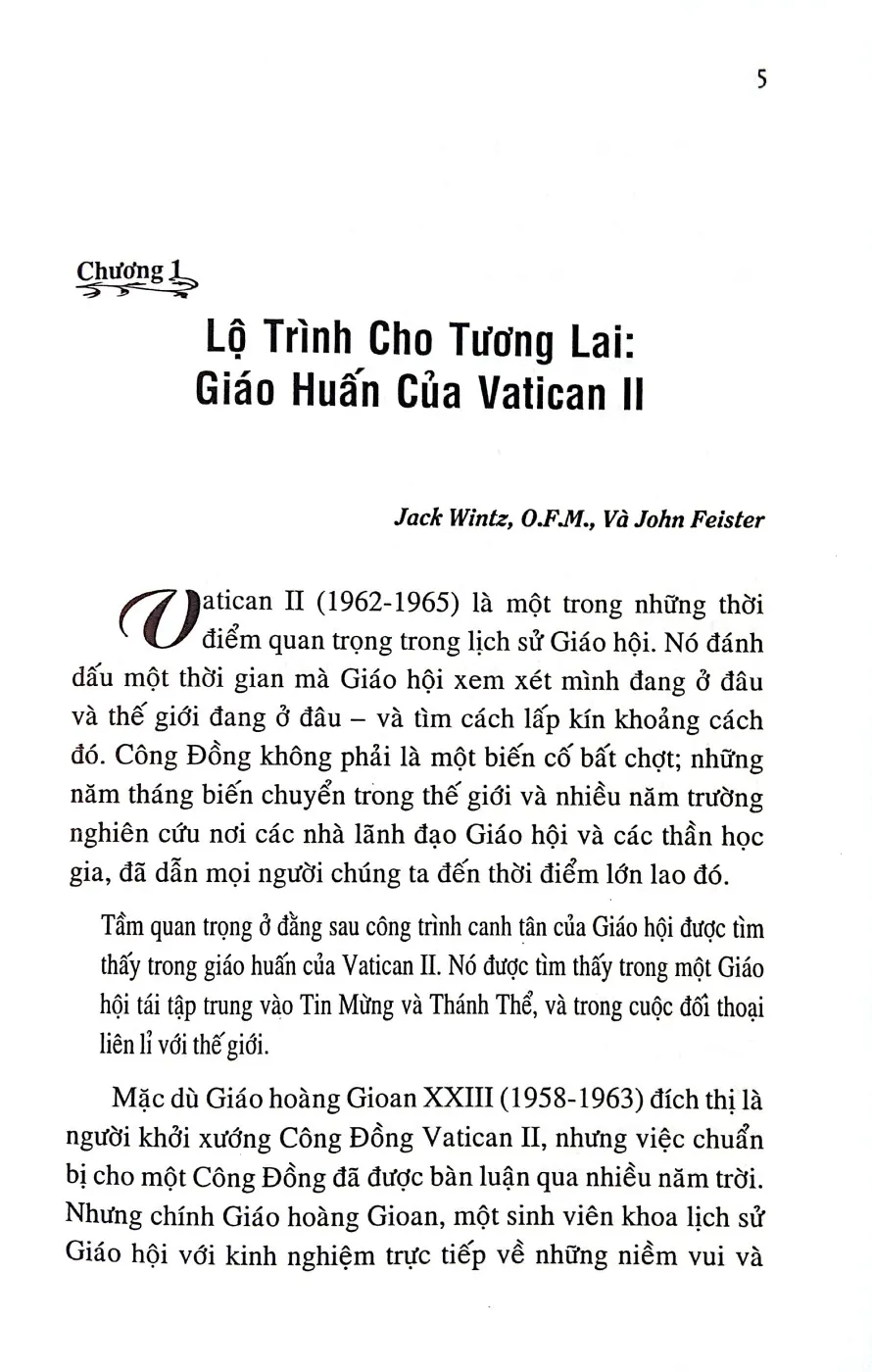 Mục lục chi tiết trang 2 sách Vatican II hôm nay, kêu gọi người Công giáo nên thánh và phục vụ