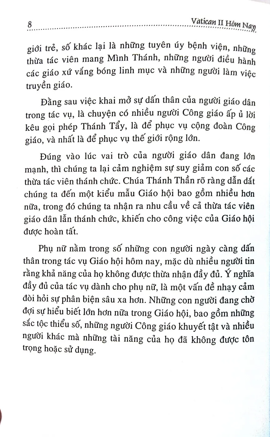 Nội dung mục lục và hình ảnh sách Vatican II hôm nay, kêu gọi người Công giáo nên thánh và phục vụ - Trang 5