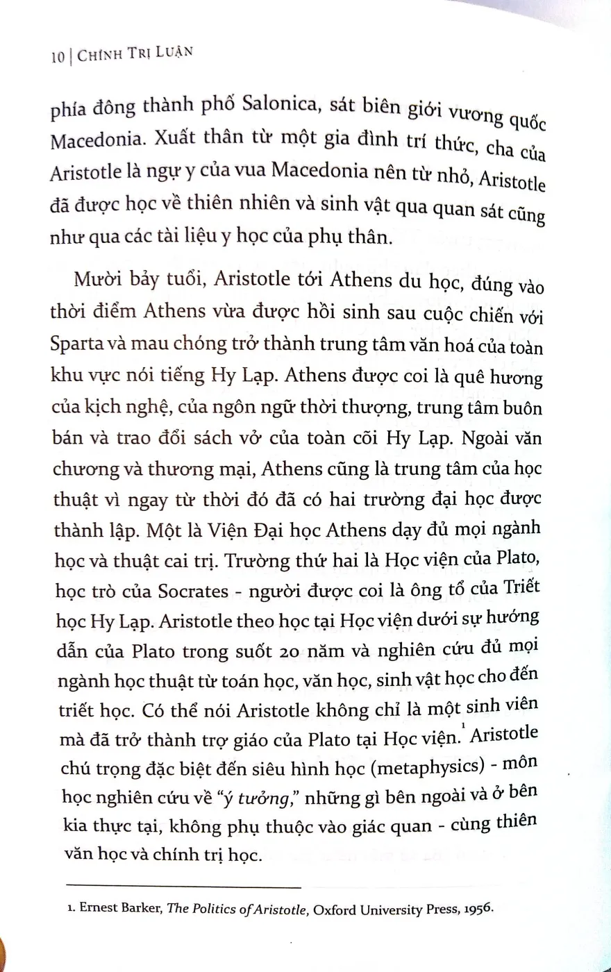 Nội dung mục lục và hình ảnh sách Aristotle chính trị luận - Trang 6