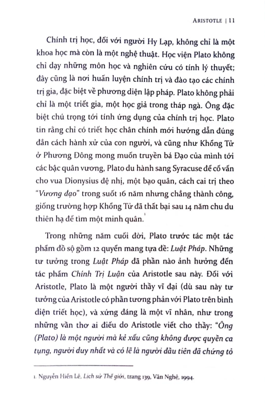 Nội dung mục lục và hình ảnh sách Aristotle chính trị luận - Trang 7