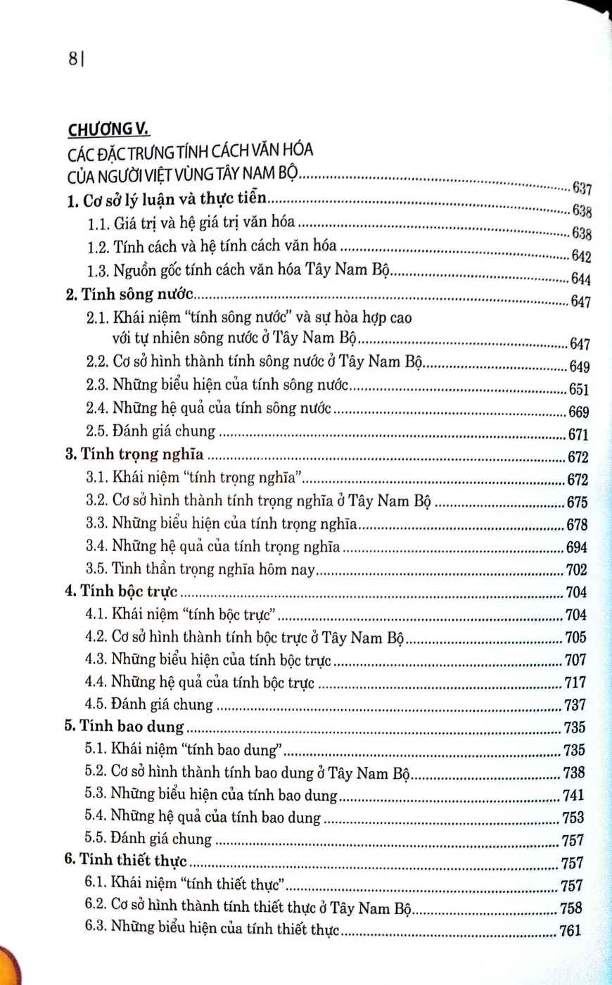Nội dung trang phụ bản giới thiệu sách Văn hóa người Việt vùng Tây Nam Bộ