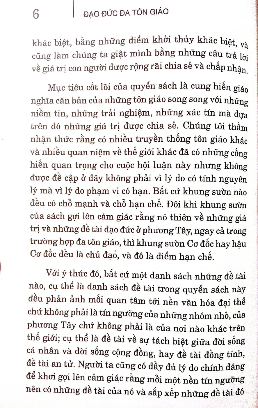 Mục lục chi tiết trang 3 sách Đạo đức đa tôn giáo tập 1