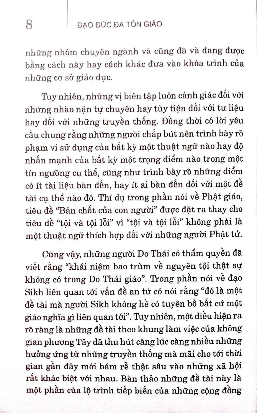 Nội dung mục lục và hình ảnh sách Đạo đức đa tôn giáo tập 1 - Trang 5