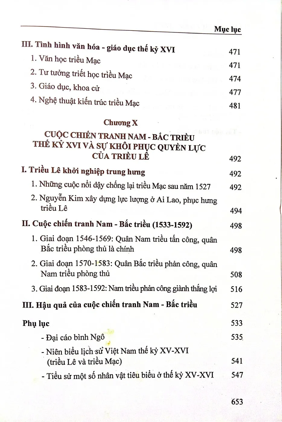 Nội dung mục lục và hình ảnh sách Lịch sử Việt Nam tập 3, từ thế kỷ XV đến thế kỷ XVI - Trang 7