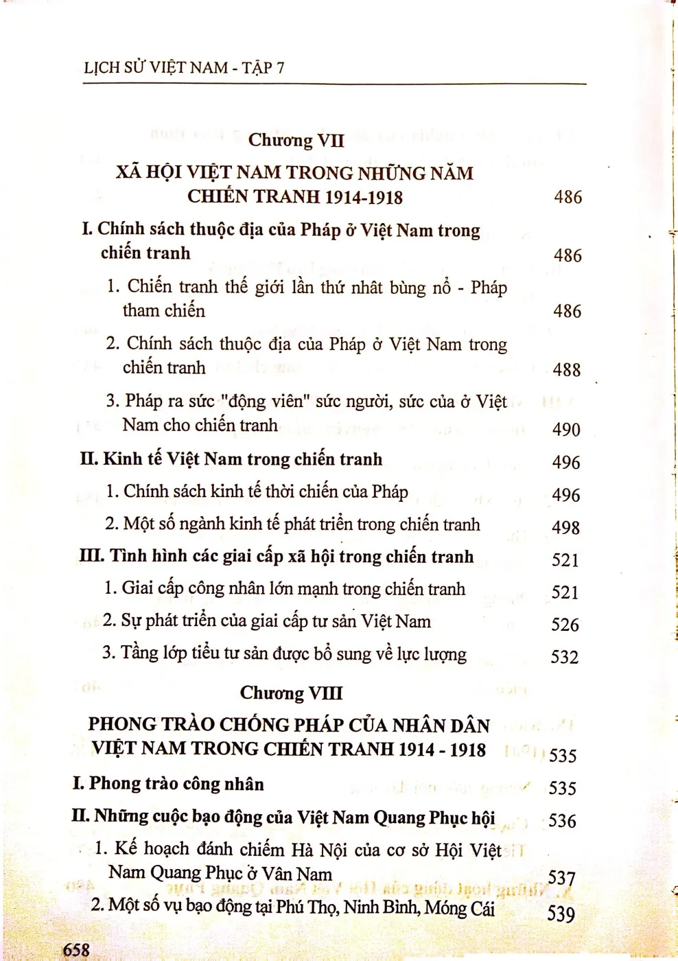 Nội dung mục lục và hình ảnh sách Lịch sử Việt Nam tập 7, từ thế kỷ 1897 đến thế kỷ 1918 - Trang 7