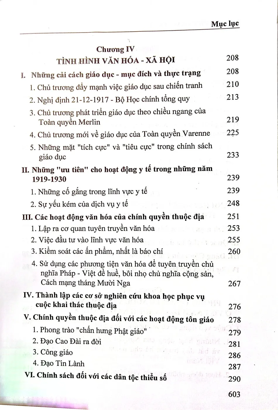 Mục lục chi tiết trang 3 sách Lịch sử Việt Nam tập 8, từ thế kỷ 1919 đến thế kỷ 1930