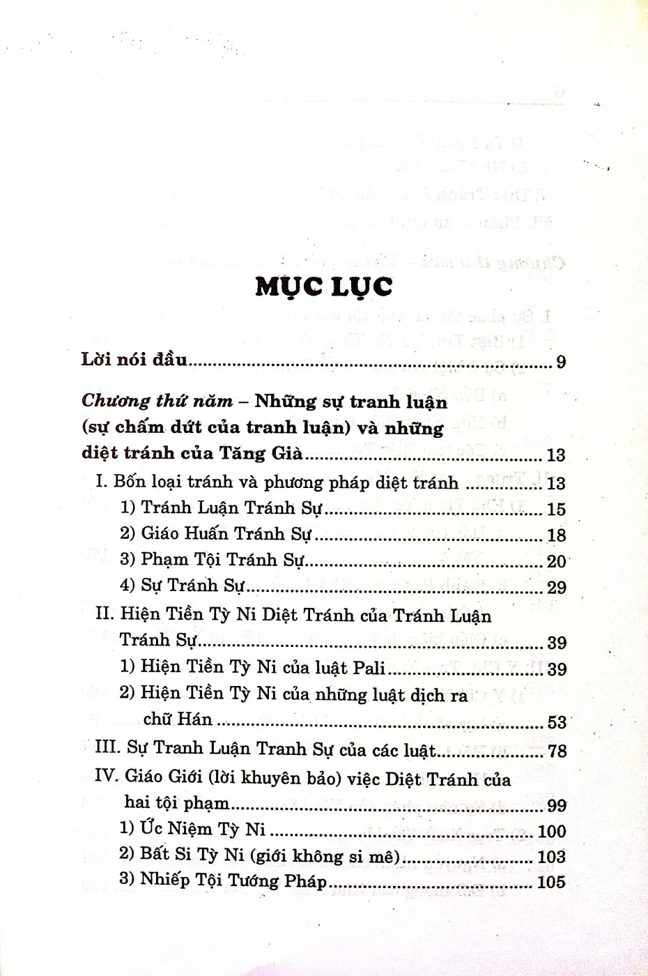 Mục lục chi tiết trang 1 sách Nghiên cứu giáo đoàn Phật giáo thời nguyên thủy tập 2