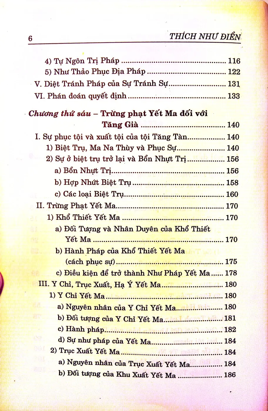 Mục lục chi tiết trang 2 sách Nghiên cứu giáo đoàn Phật giáo thời nguyên thủy tập 2