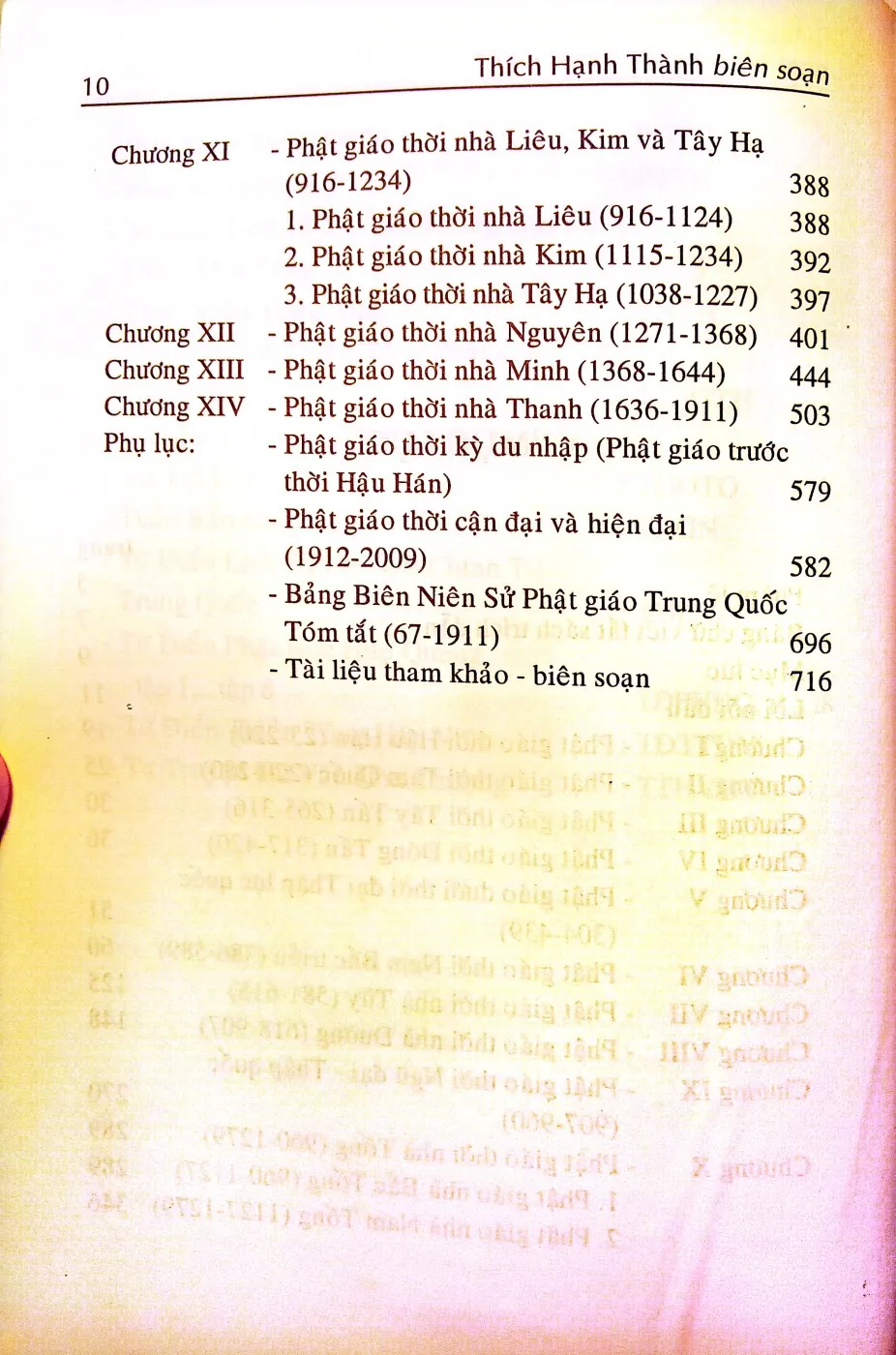 Mục lục chi tiết trang 2 sách Biên niên sử Phật giáo Trung Quốc từ năm 67 Tây lịch - niên hiệu Vĩnh Bình - Hán Minh Đế đến năm 1911 niên hiệu Tuyên Thống - Phổ Nghi