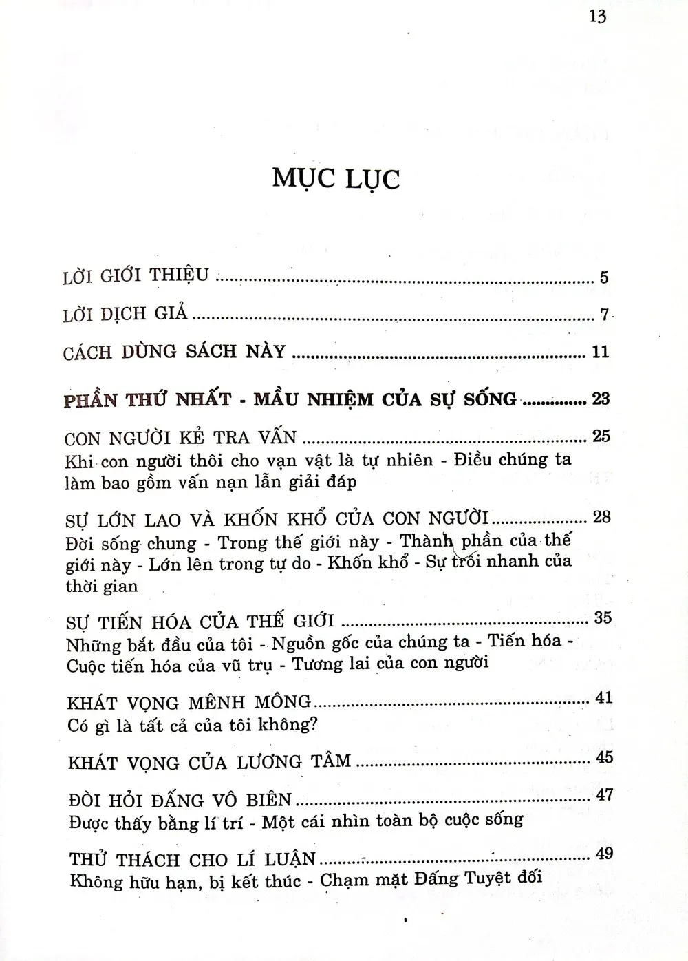 Mục lục chi tiết trang 1 sách Giáo lý mới, thời đại mới đức tin Công giáo, với bản bổ sung của ủy ban Hồng y do Tòa Thánh chỉ định