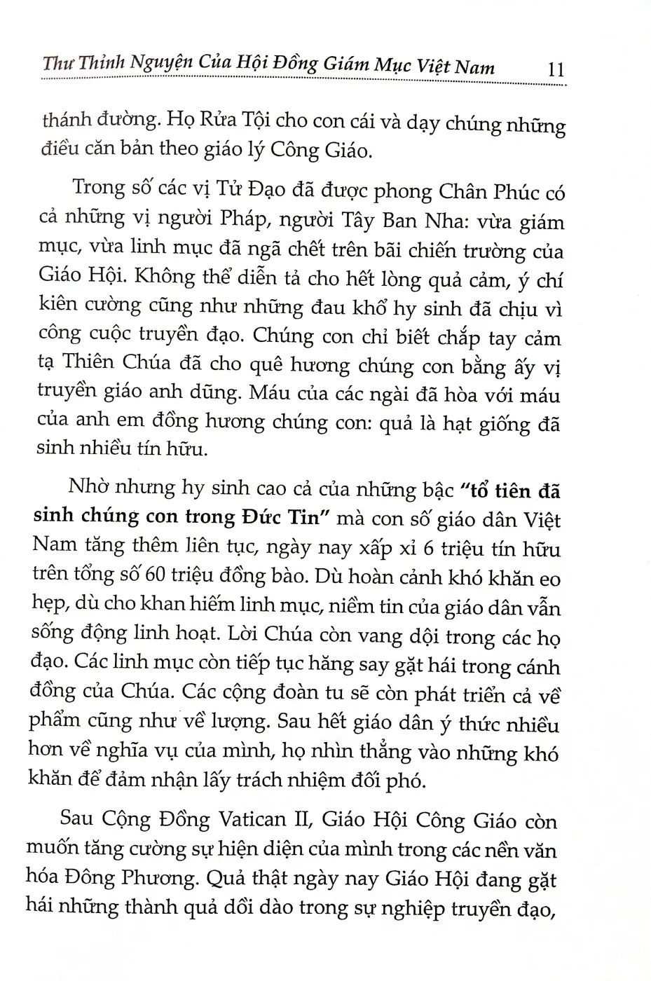 Nội dung trang phụ bản giới thiệu sách 15 đấng thánh tử đạo quê hương tổng giáo phận Hà Nội