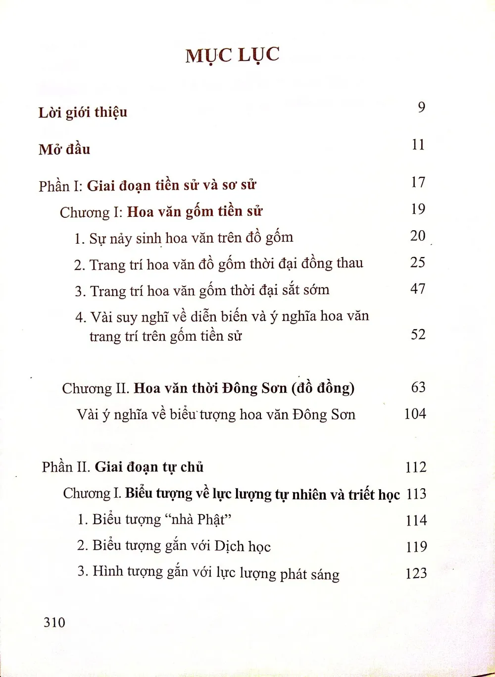 Mục lục chi tiết trang 1 sách Trang trí trong mỹ thuật truyền thống của người Việt