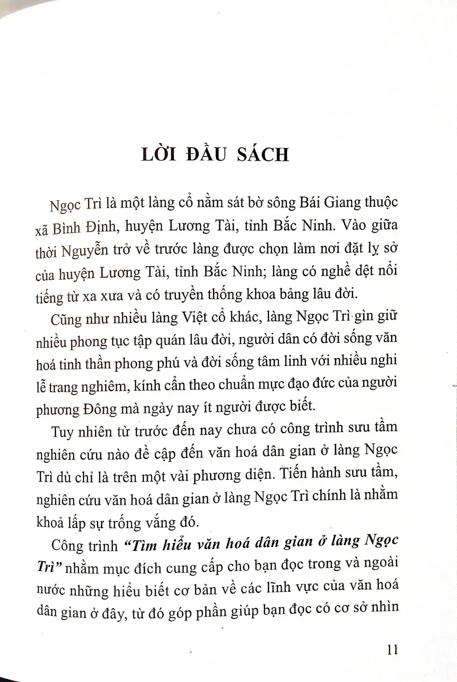 Nội dung mục lục và hình ảnh sách Tìm hiểu văn hóa dân gian ở làng Ngọc Trì - Trang 5