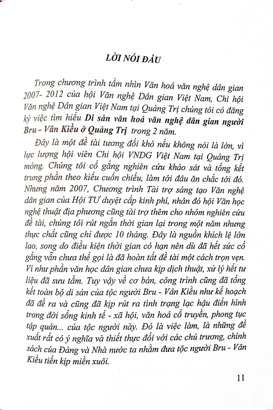Nội dung mục lục và hình ảnh sách Văn hóa dân gian người Bru - Vân kiều ở Quảng Trị - Trang 7