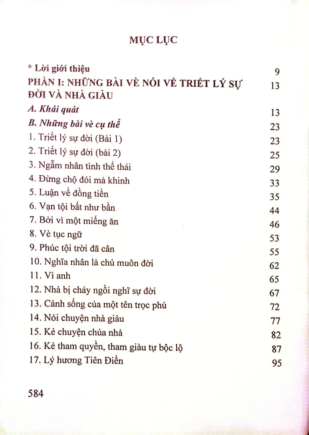Mục lục chi tiết trang 1 sách Văn hóa dân gian xứ Nghệ, tập 12: Về phong tục, tập quán trong làng xã