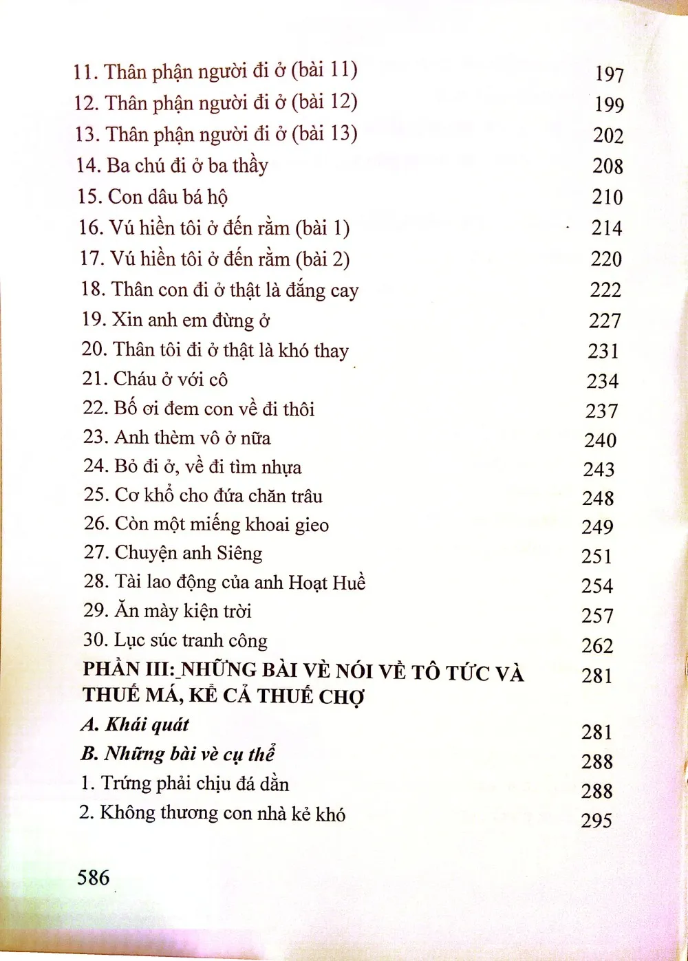 Mục lục chi tiết trang 3 sách Văn hóa dân gian xứ Nghệ, tập 12: Về phong tục, tập quán trong làng xã