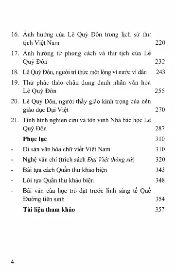 Mục lục chi tiết trang 1 sách Lê Quý Đôn nhà thư tịch hàng đầu Việt Nam