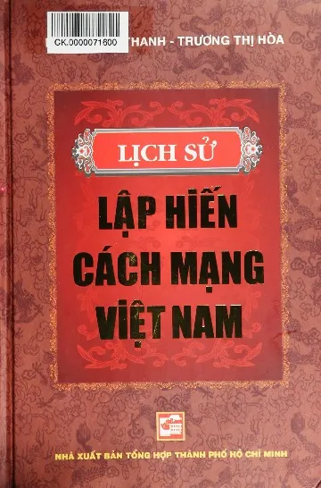 Ảnh bìa của Sách Lịch sử lập hiến cách mạng Việt Nam