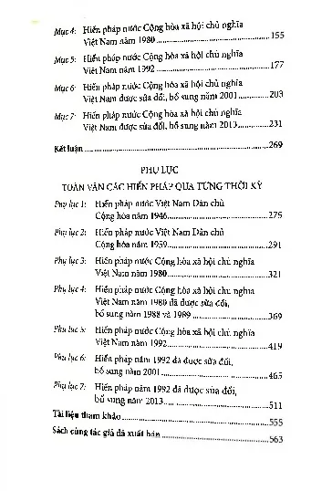 Mục lục chi tiết trang 1 sách Lịch sử lập hiến cách mạng Việt Nam
