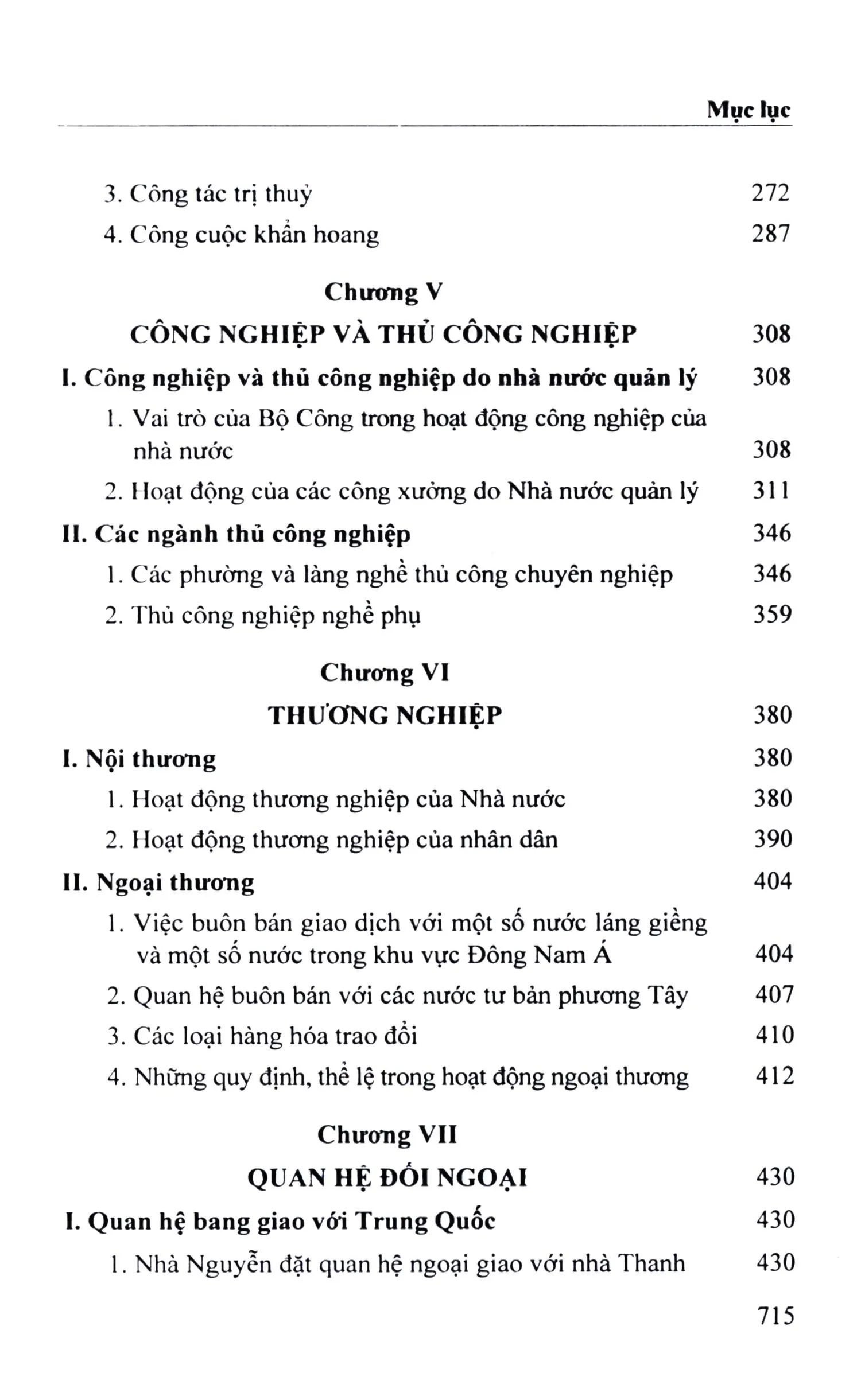 Mục lục chi tiết trang 2 sách Lịch sử Việt Nam - Tập 5 (từ năm 1802 đến 1858)
