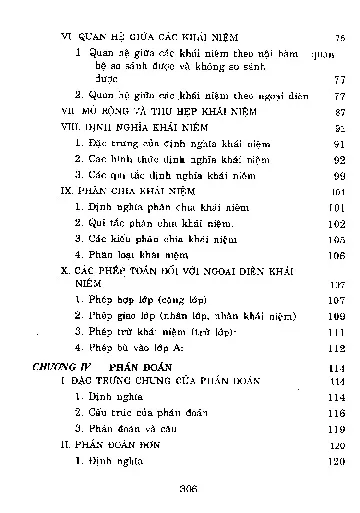 Mục lục chi tiết trang 1 sách Logic học